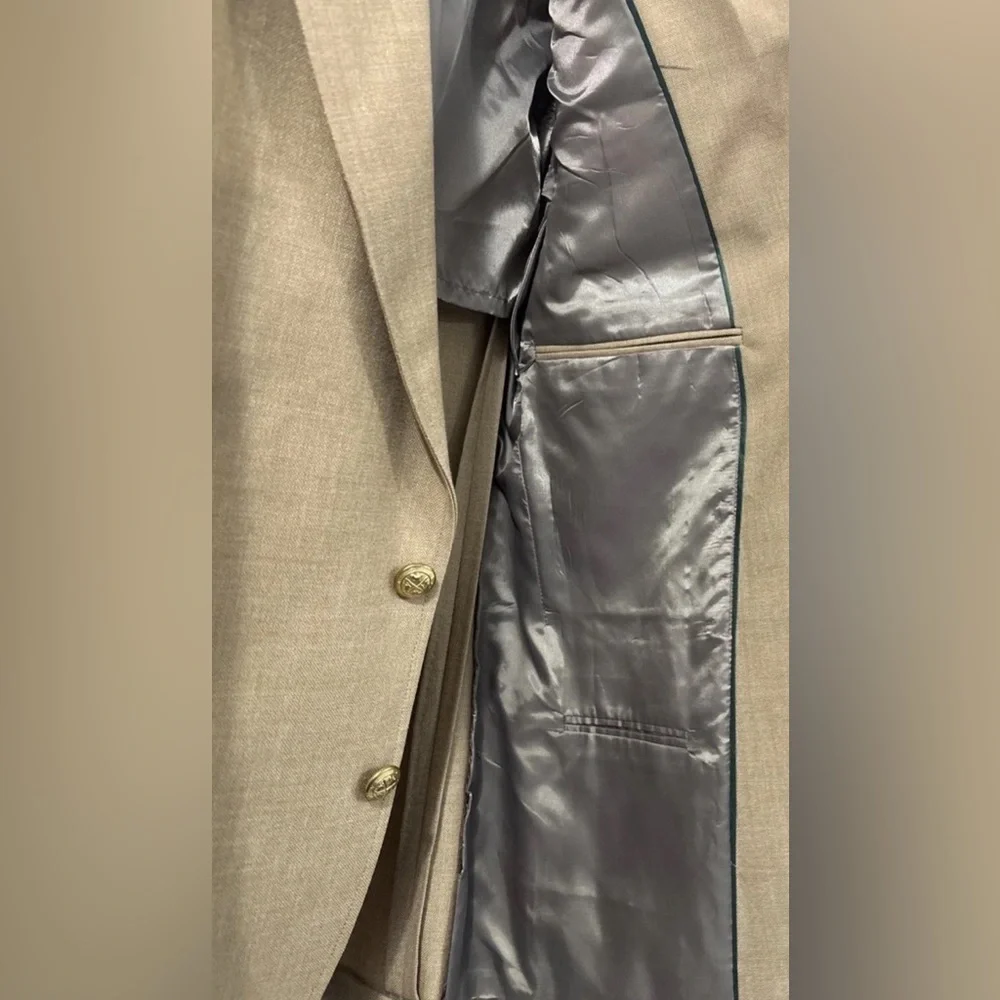 Vintage Warren Sewell Mens Sz 41R Tan Blazer Sport Coat Wool/Camel‎ Hair Blend